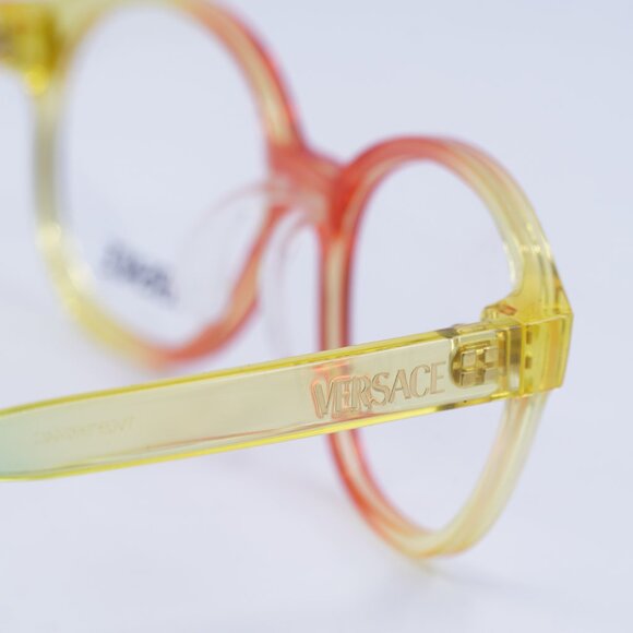 Versace Kids VK3012 5530 Eyeglasses Transparent 47mm Gradient Orange Round Frame - Picture 6 of 11